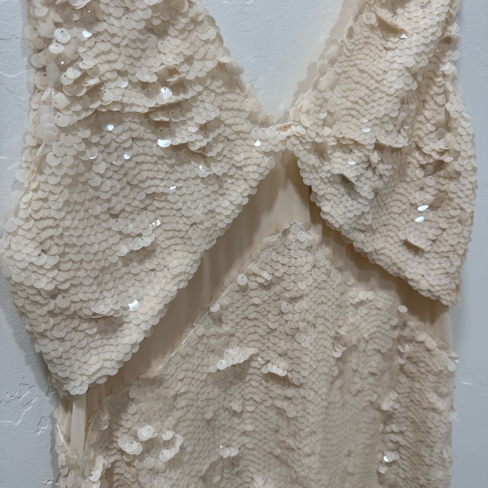 Nasty Gal Love Hangover Champagne Sequin Mini Dress Party Women's Medium - Picture 8 of 16